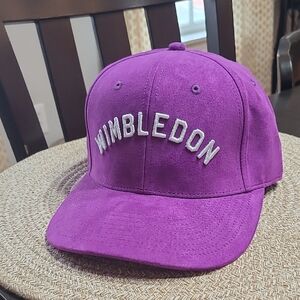 Purple Wimbledon Microfiber Baseball Cap With Metal Snap Back